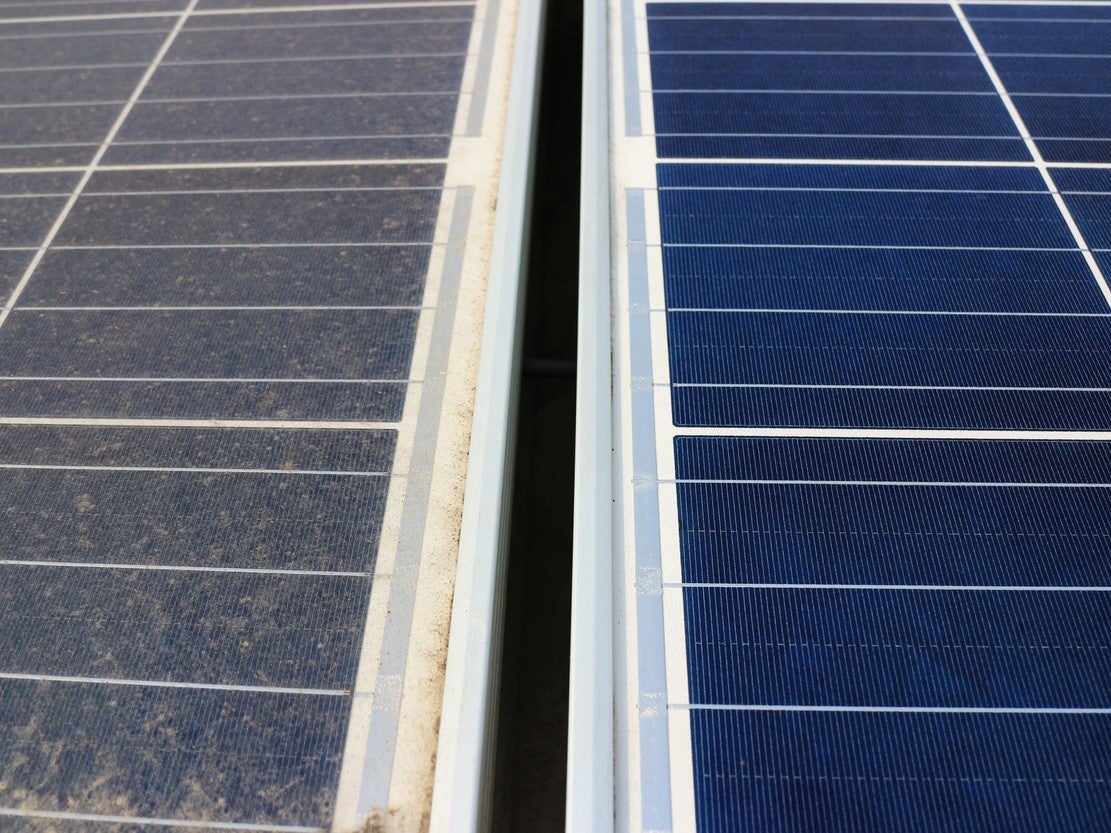 Solar panels that repel dust could save 10 billion gallons of drinking